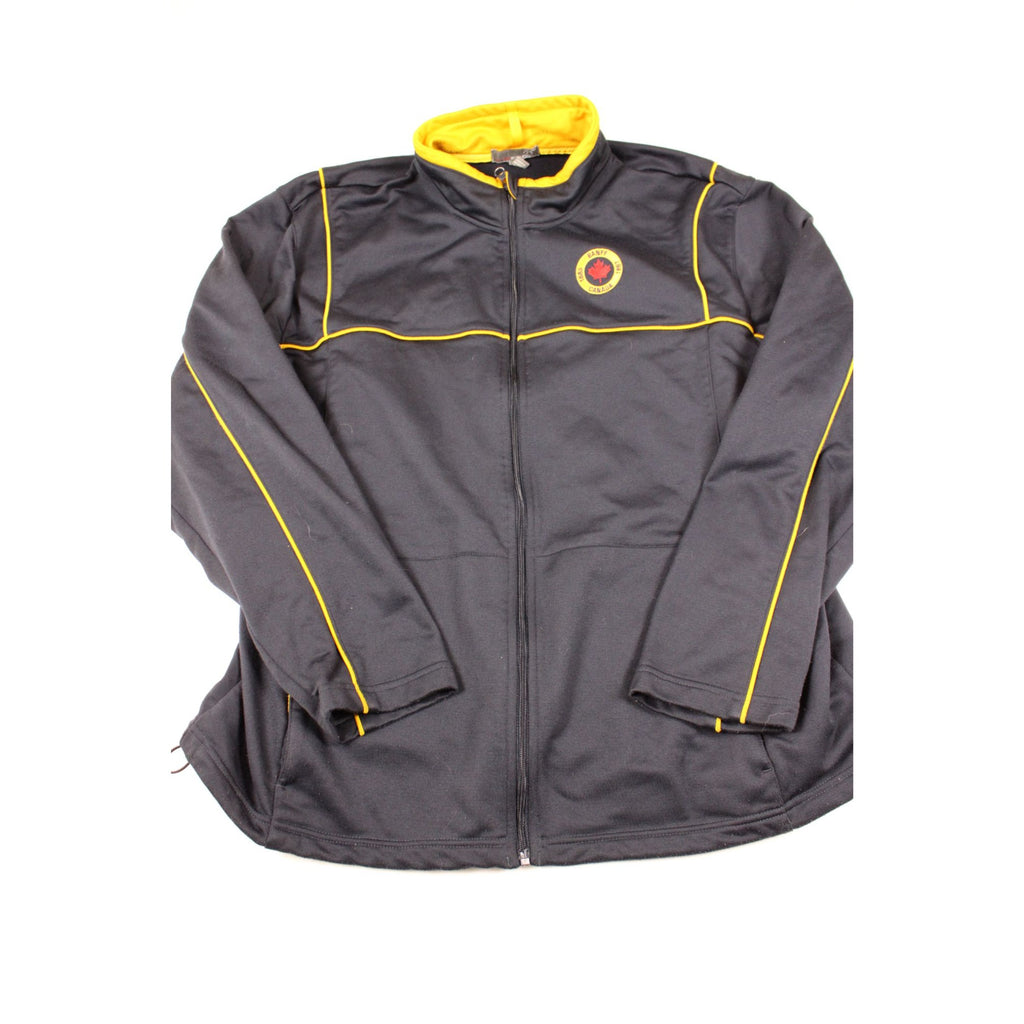Banff Canada Mens Full-Zip Black & Yellow Jacket 2XL Outer Boundary Activewear