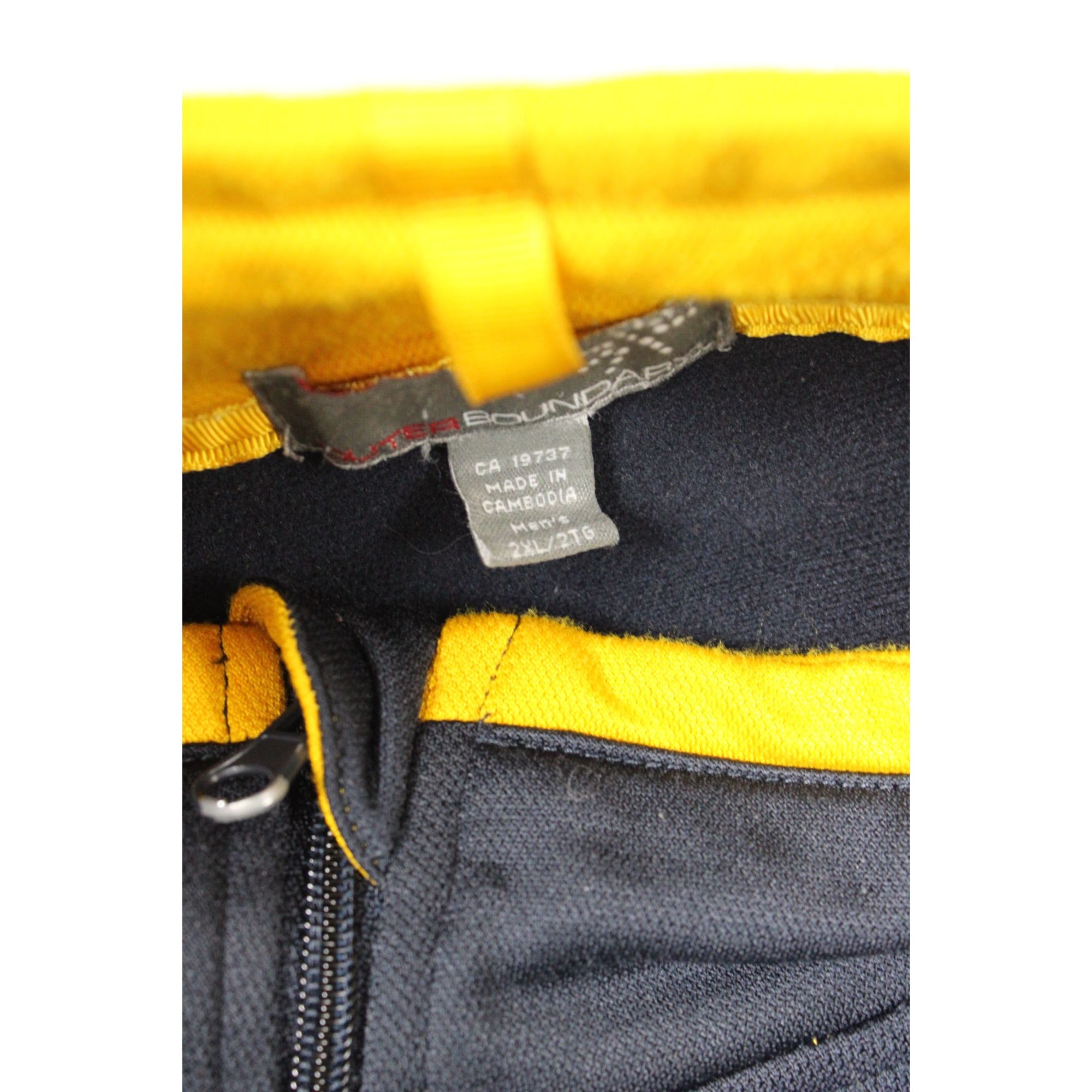 Banff Canada Mens Full-Zip Black & Yellow Jacket 2XL Outer Boundary Activewear