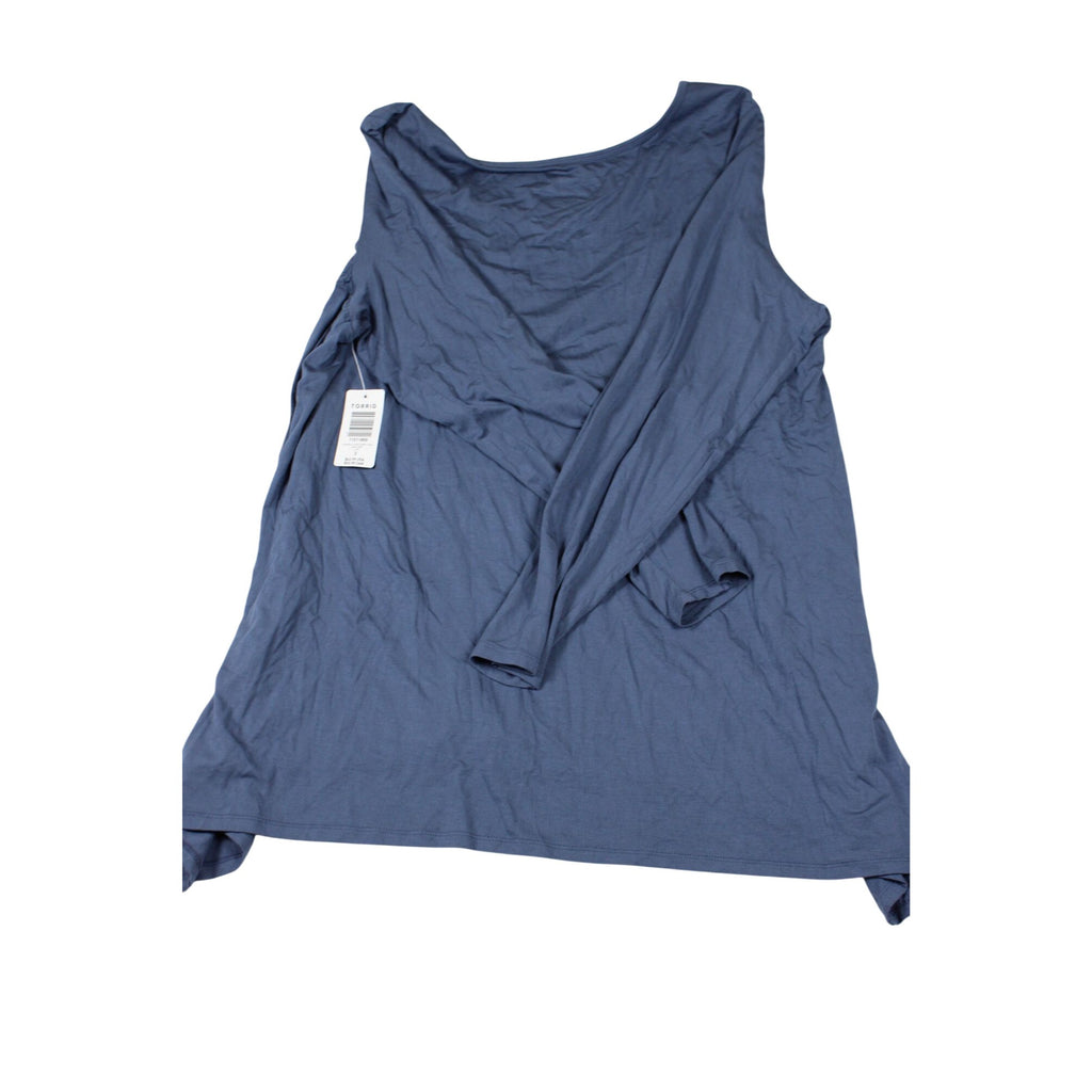 Torrid Womens Blue Super Soft Long Sleeve Knit Top Size 2