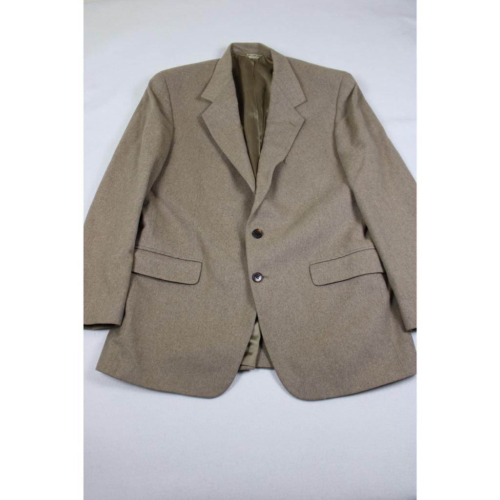 Lord & Taylor 100% Pure Cashmere Blazer — Taupe Two-Button, Size 42R