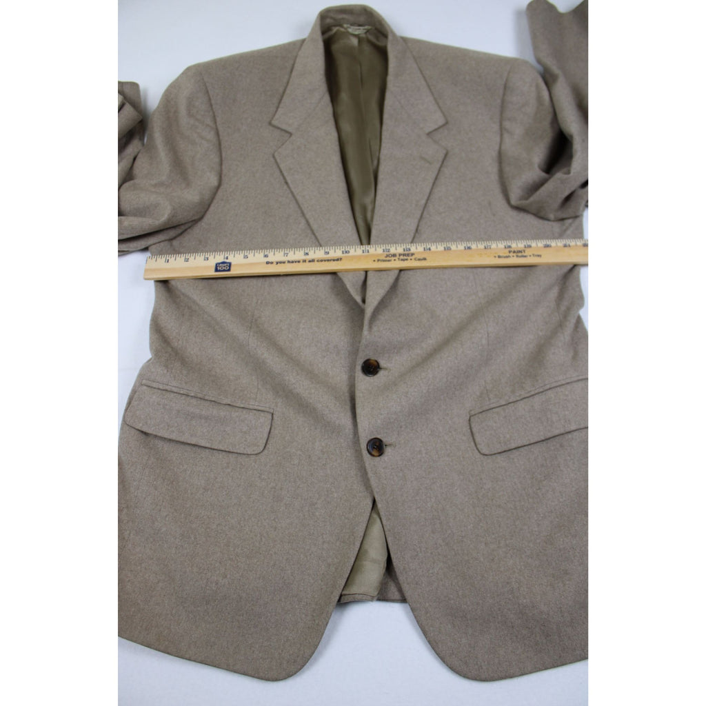 Lord & Taylor 100% Pure Cashmere Blazer — Taupe Two-Button, Size 42R