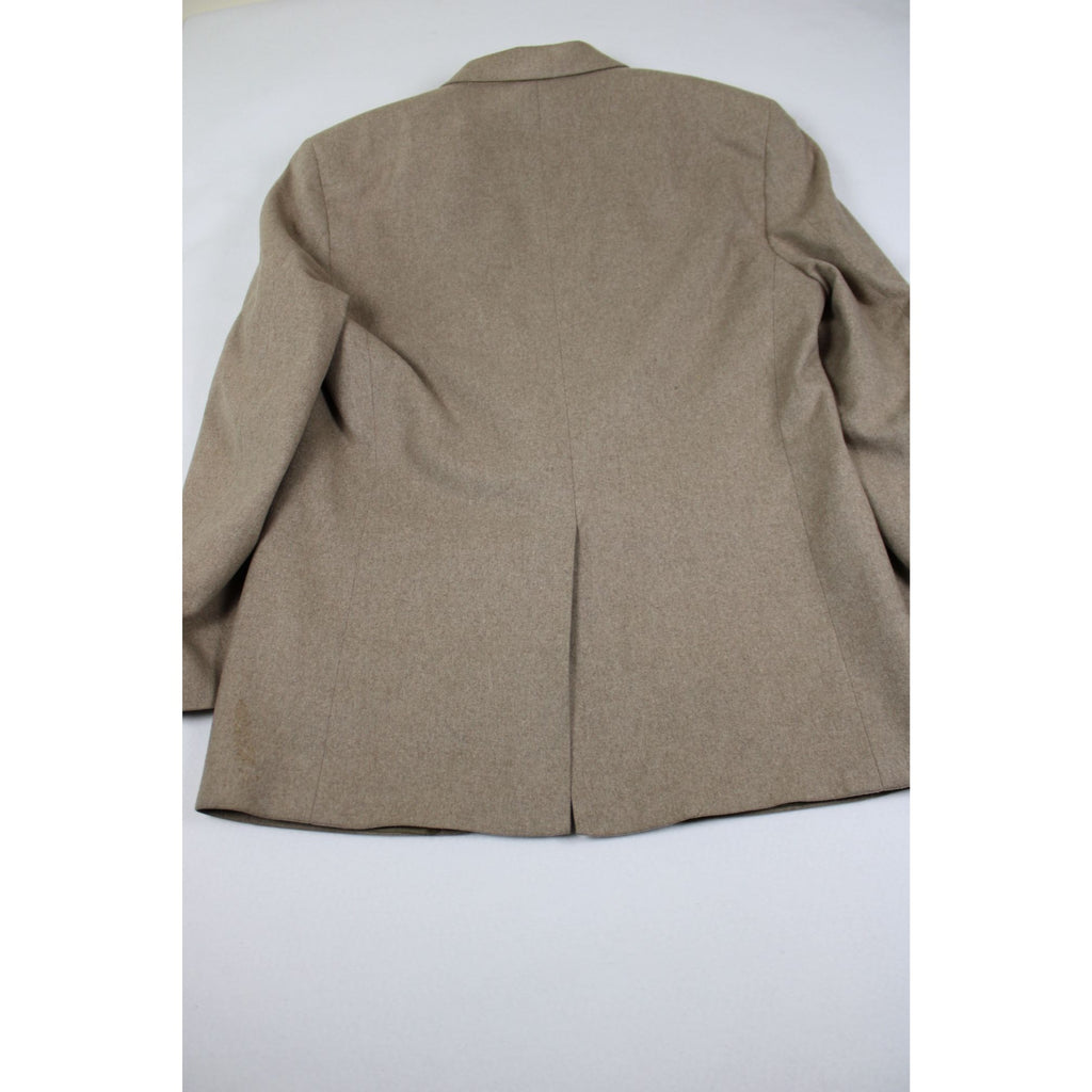 Lord & Taylor 100% Pure Cashmere Blazer — Taupe Two-Button, Size 42R