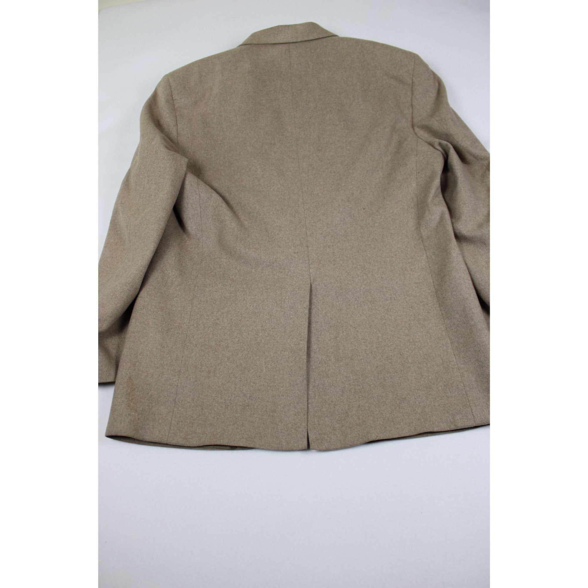 Lord & Taylor 100% Pure Cashmere Blazer — Taupe Two-Button, Size 42R
