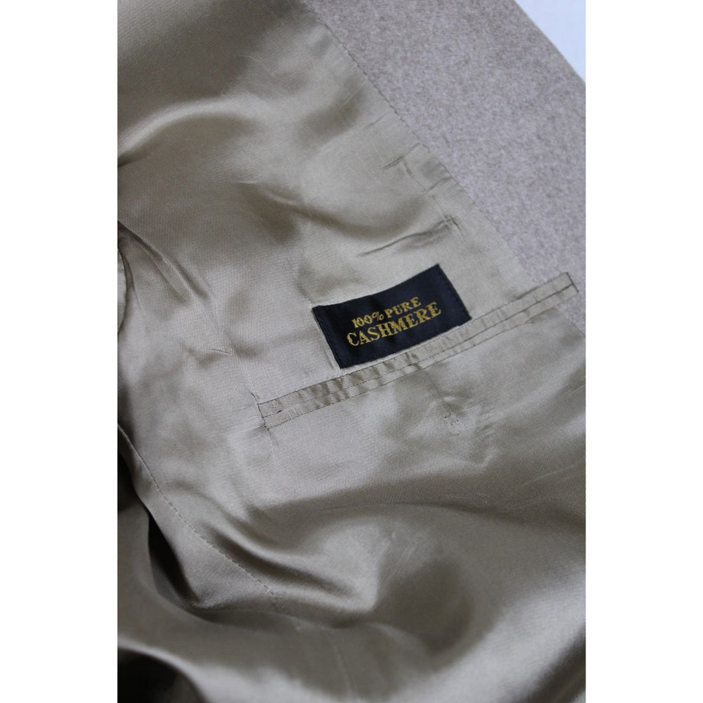 Lord & Taylor 100% Pure Cashmere Blazer — Taupe Two-Button, Size 42R
