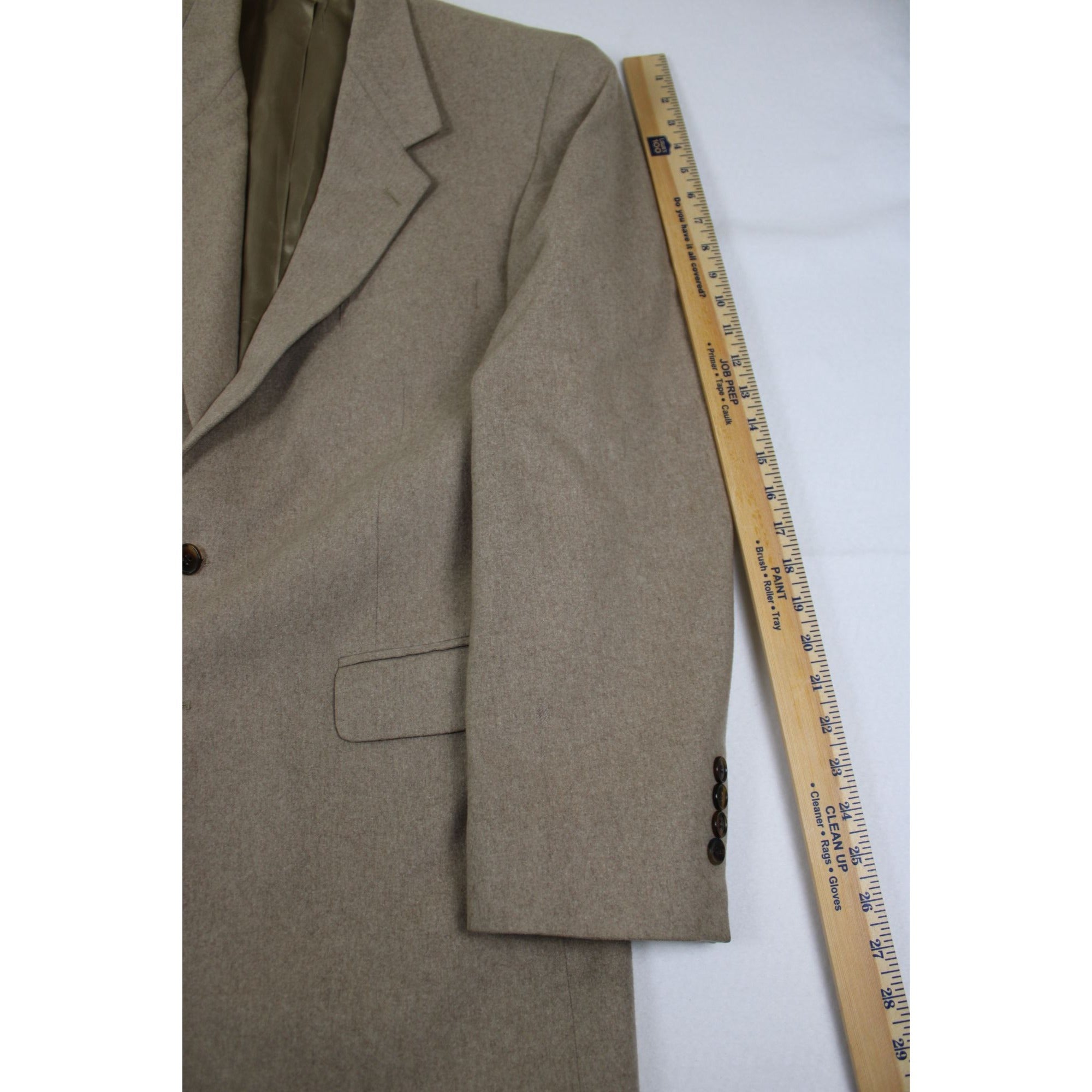 Lord & Taylor 100% Pure Cashmere Blazer — Taupe Two-Button, Size 42R