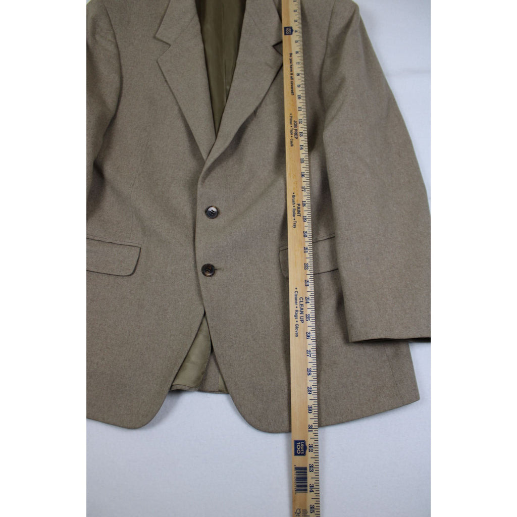 Lord & Taylor 100% Pure Cashmere Blazer — Taupe Two-Button, Size 42R