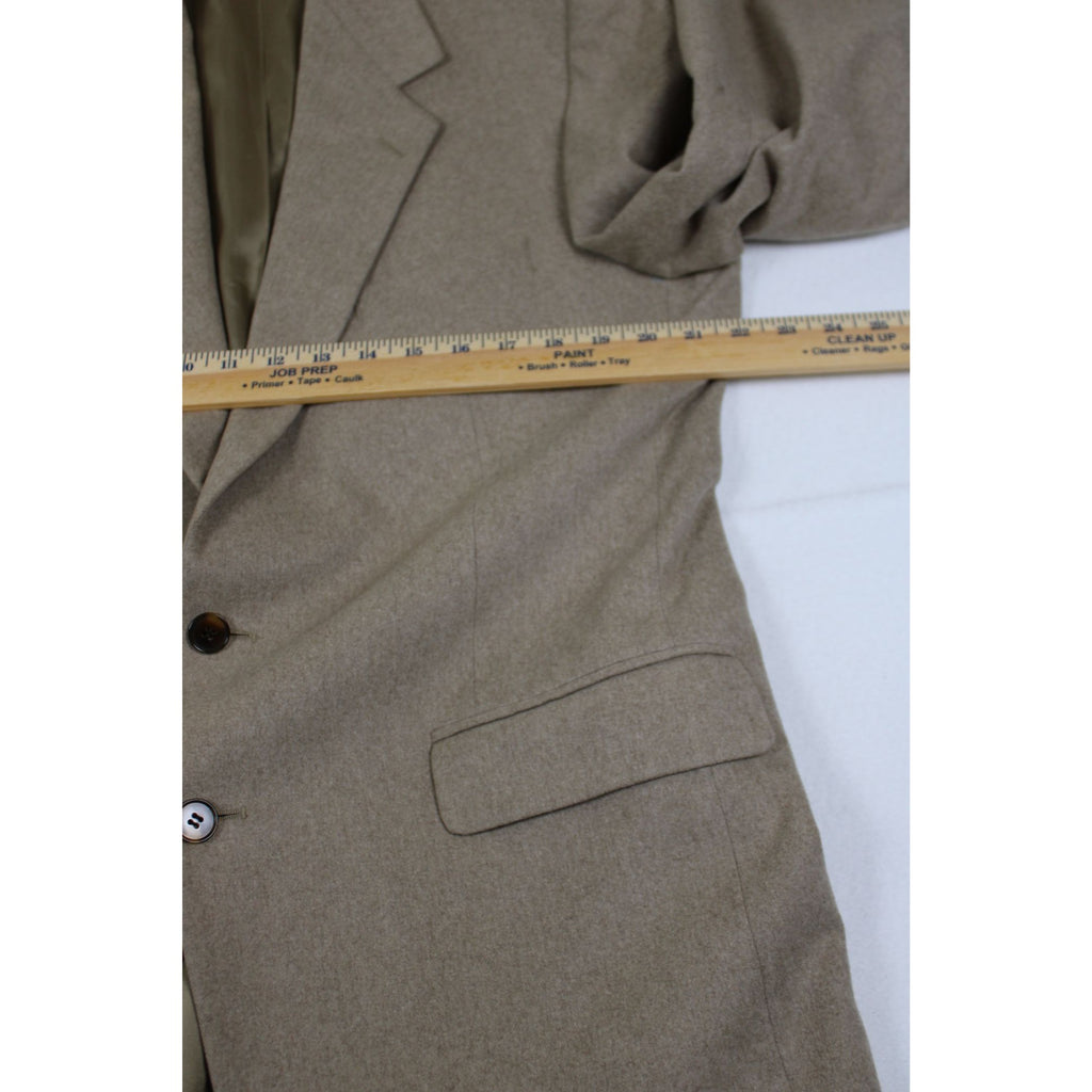 Lord & Taylor 100% Pure Cashmere Blazer — Taupe Two-Button, Size 42R