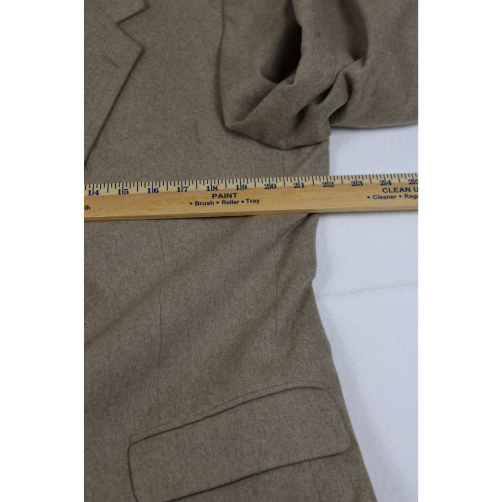 Lord & Taylor 100% Pure Cashmere Blazer — Taupe Two-Button, Size 42R
