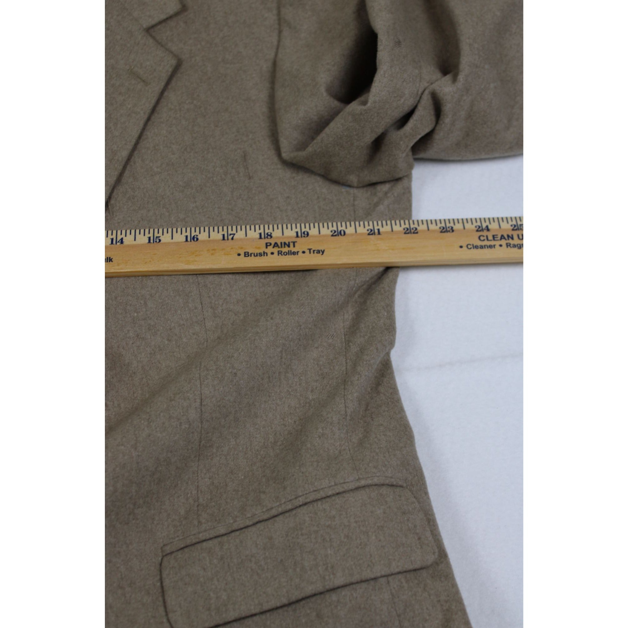 Lord & Taylor 100% Pure Cashmere Blazer — Taupe Two-Button, Size 42R