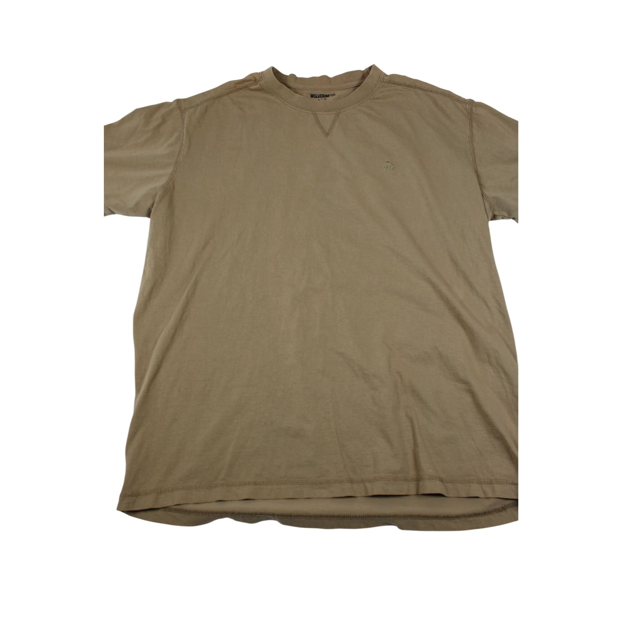 Wolverine Mens Tan Crewneck Cotton T-Shirt Large