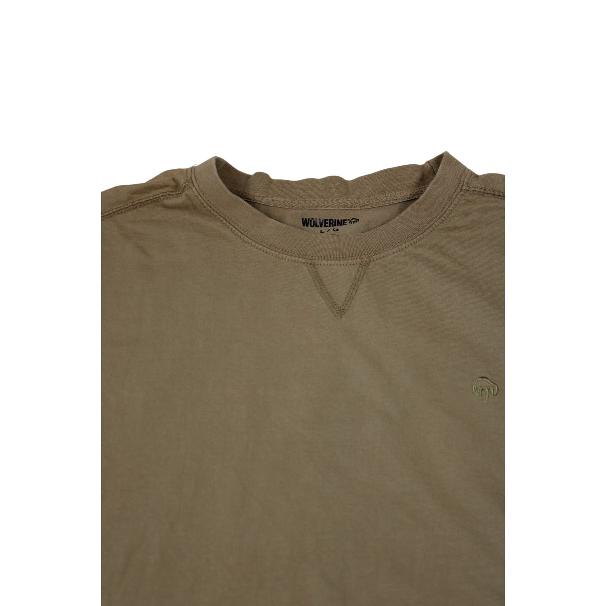 Wolverine Mens Tan Crewneck Cotton T-Shirt Large