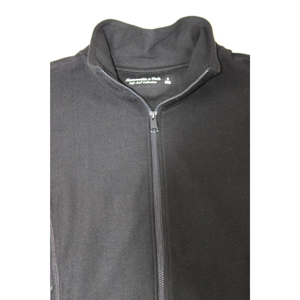 Abercrombie & Fitch Soft A&F Cropped Zip Jacket — Black, Size S