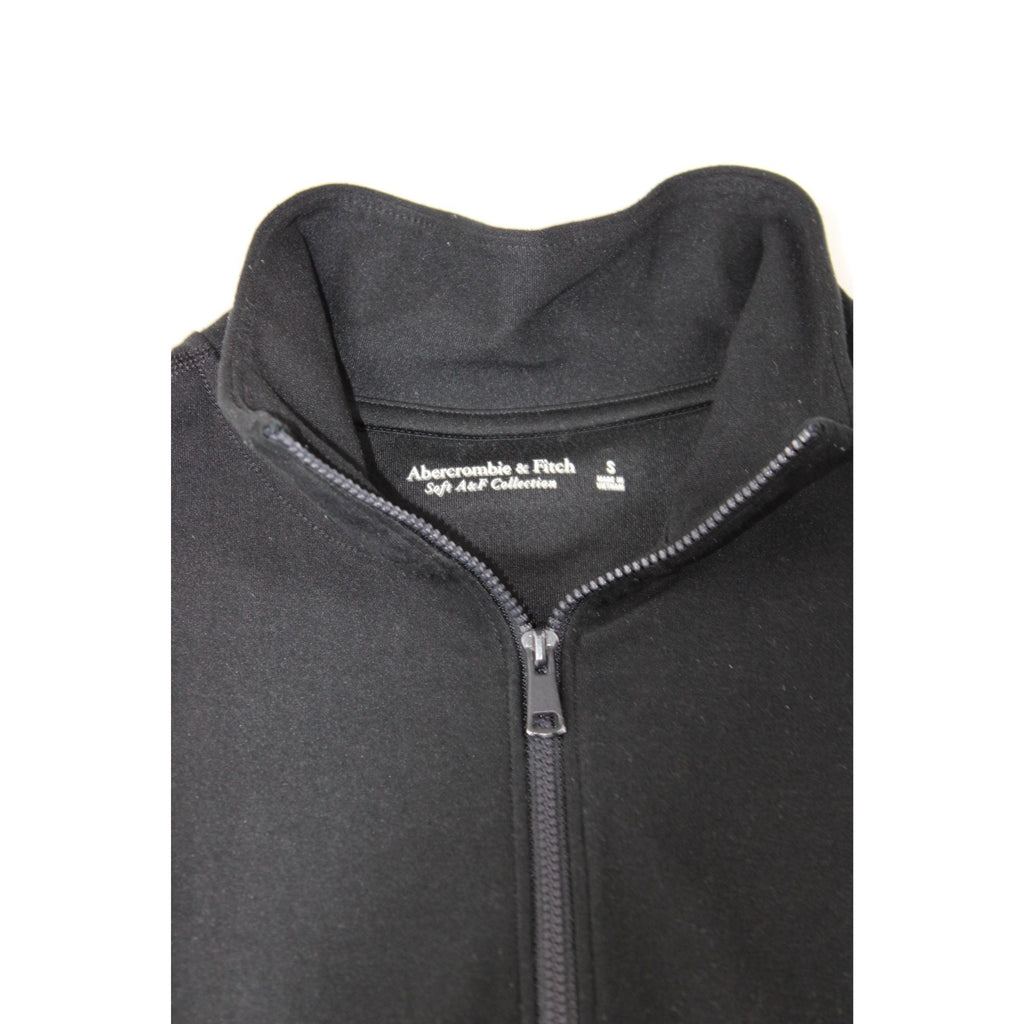 Abercrombie & Fitch Soft A&F Cropped Zip Jacket — Black, Size S