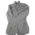 Banana Republic Womens White Ruffled Stretch Blouse Size 6