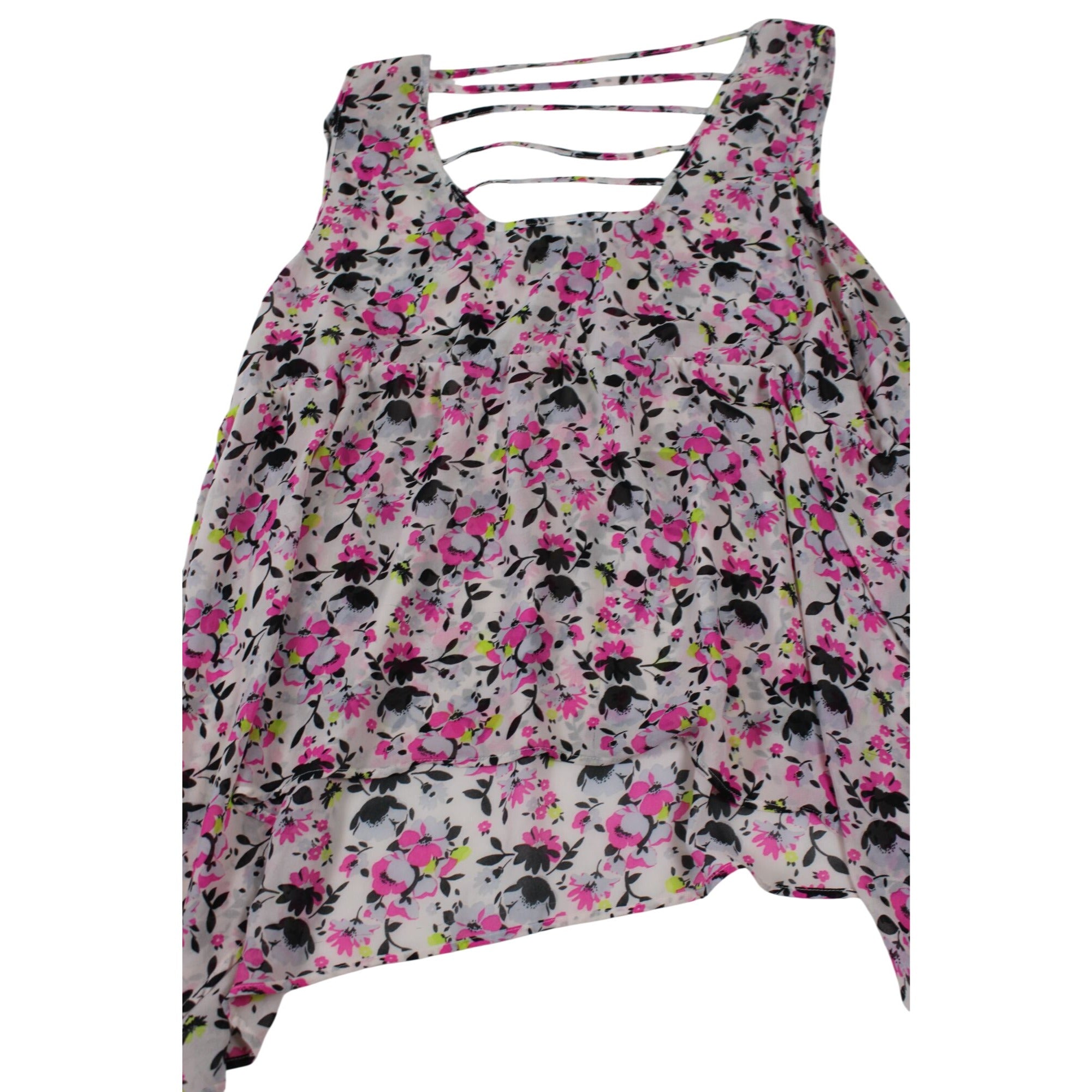 Floral Strappy Back Sleeveless Blouse By Torrid Size 3