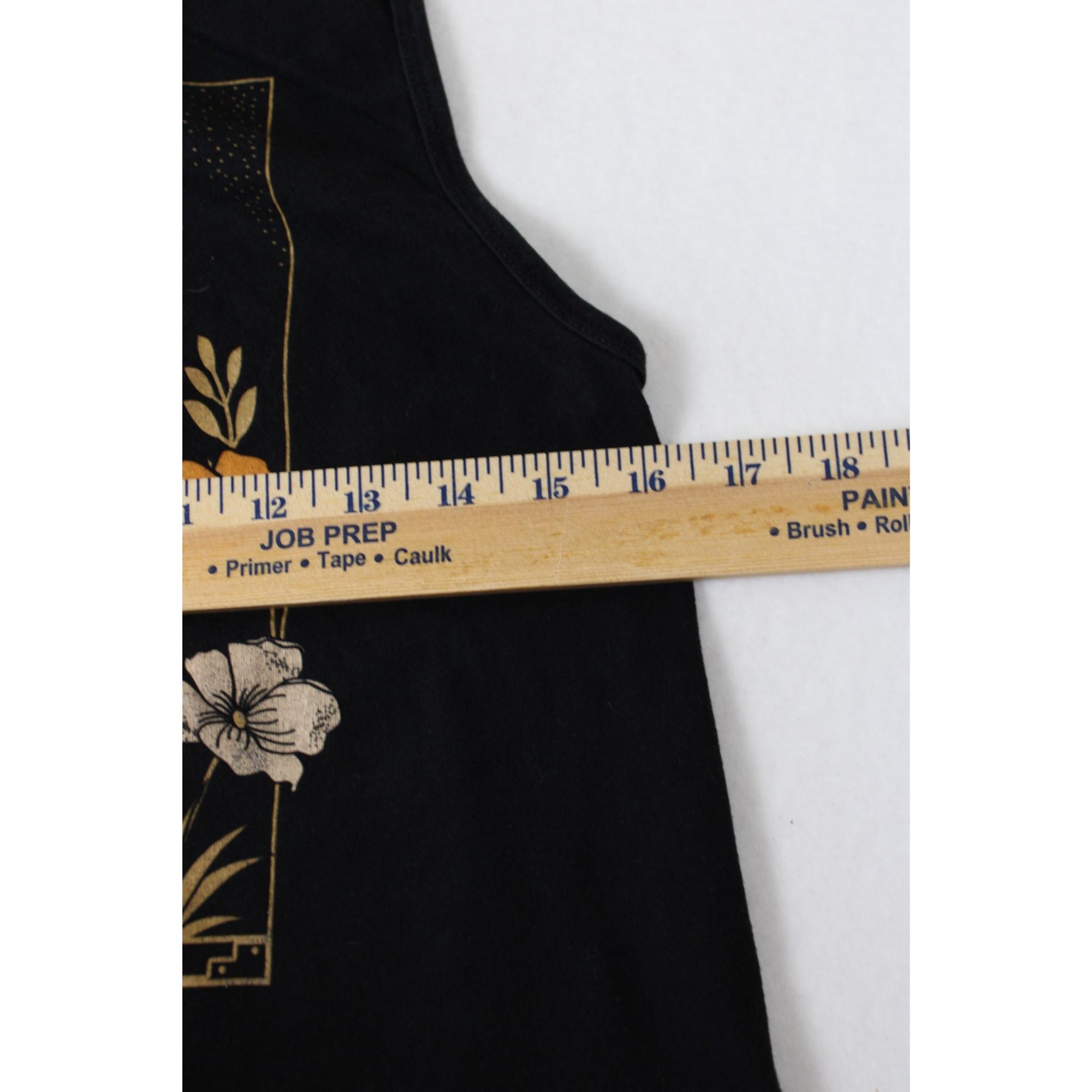 Botanical Wonders Abound Tillery Street Plant Co. Graphic Black Sleeveless Tank Top Womens M