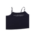 San Francisco Northern California Navy Blue Spaghetti Strap Crop Top Size S