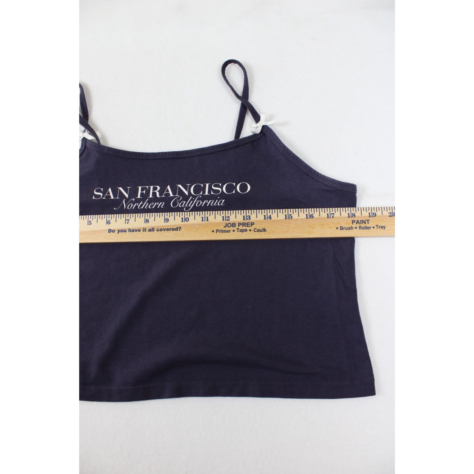 San Francisco Northern California Navy Blue Spaghetti Strap Crop Top Size S