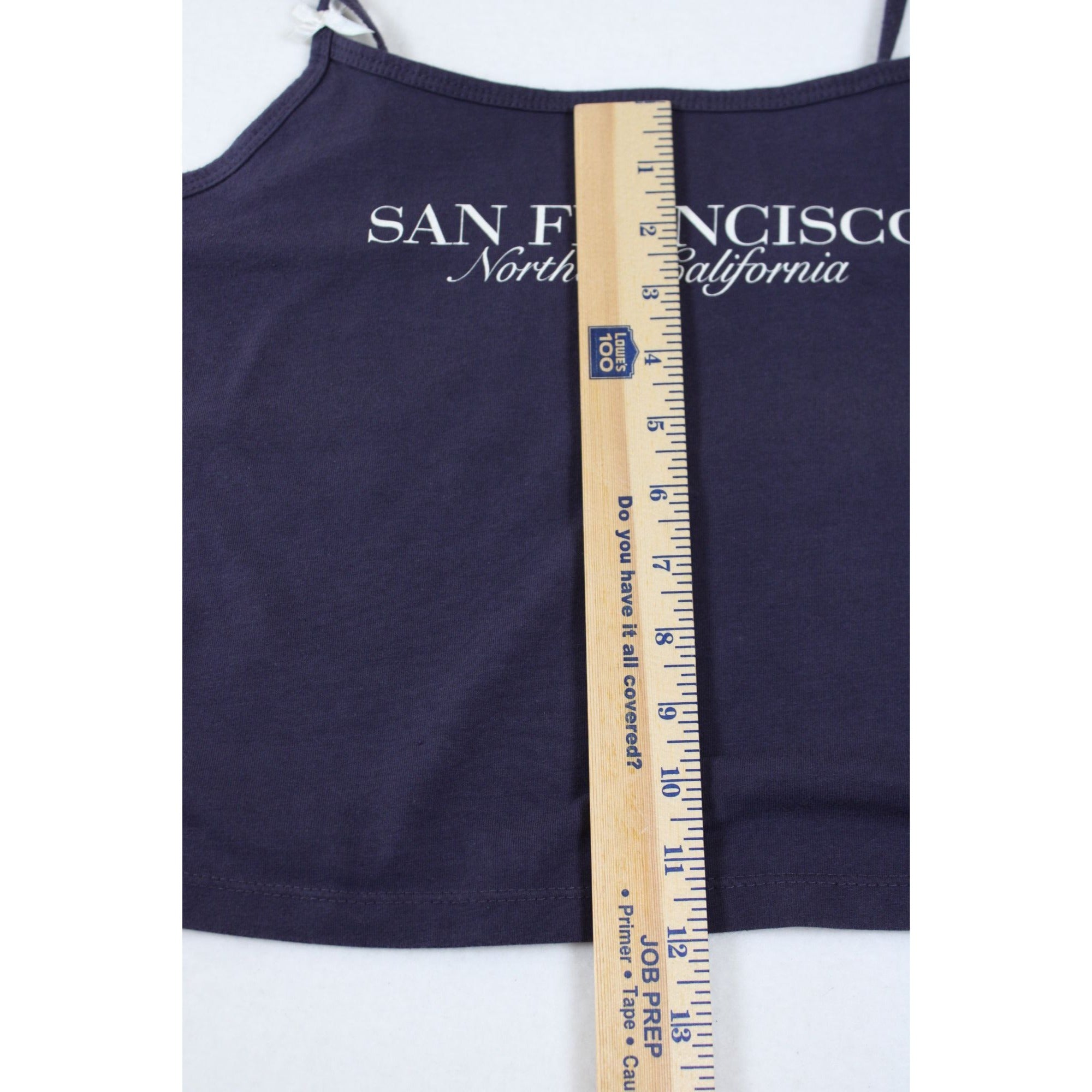 San Francisco Northern California Navy Blue Spaghetti Strap Crop Top Size S