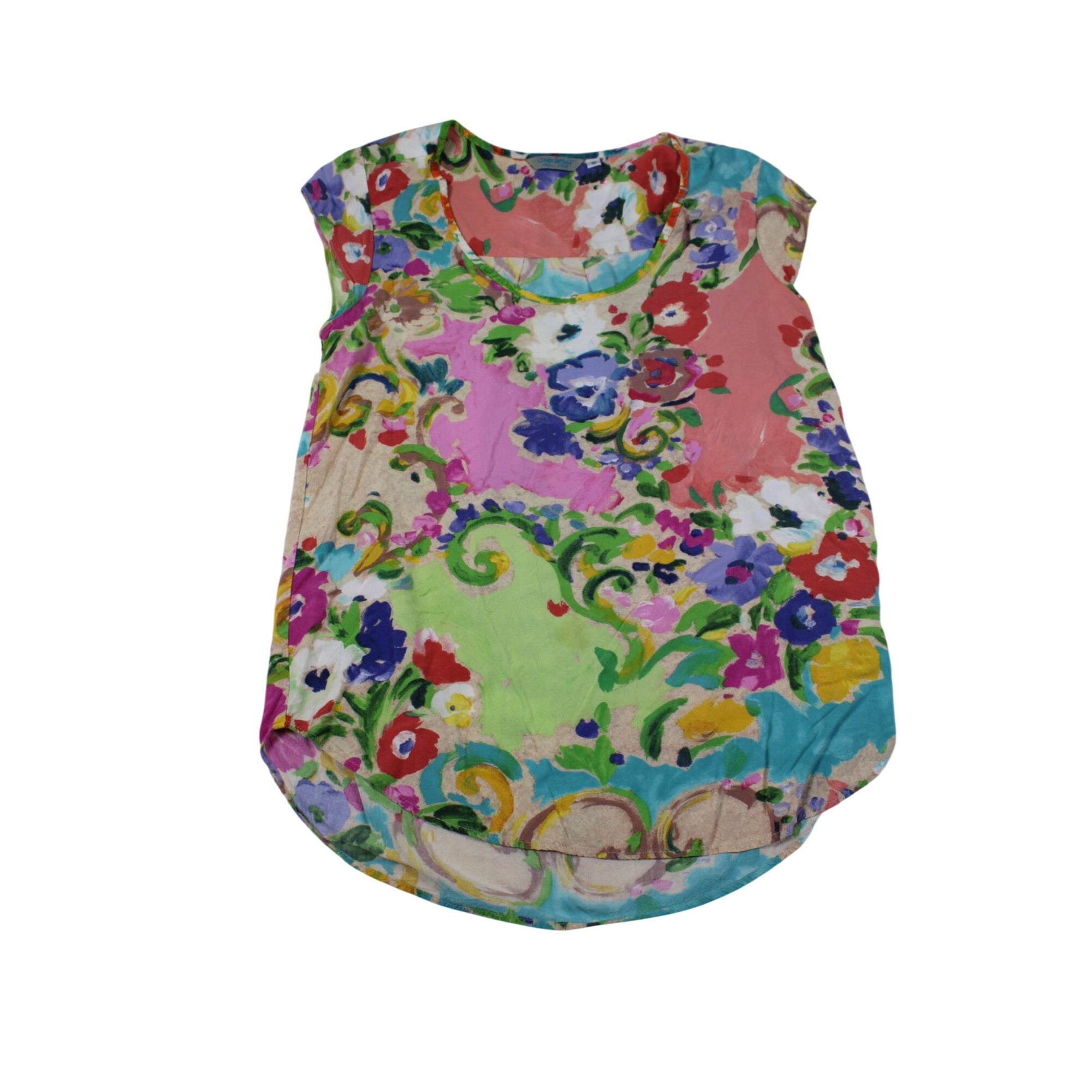 Jams World Womens Floral Print Sleeveless Top Small