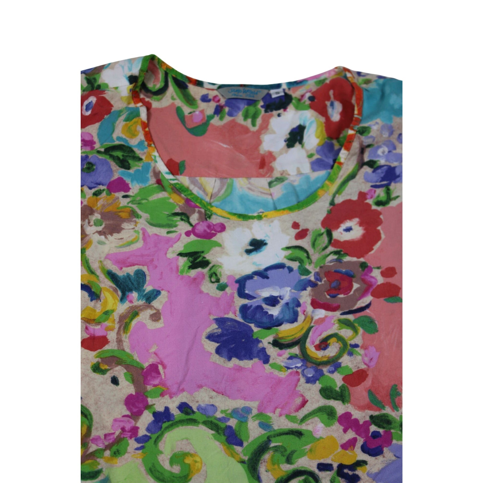 Jams World Womens Floral Print Sleeveless Top Small
