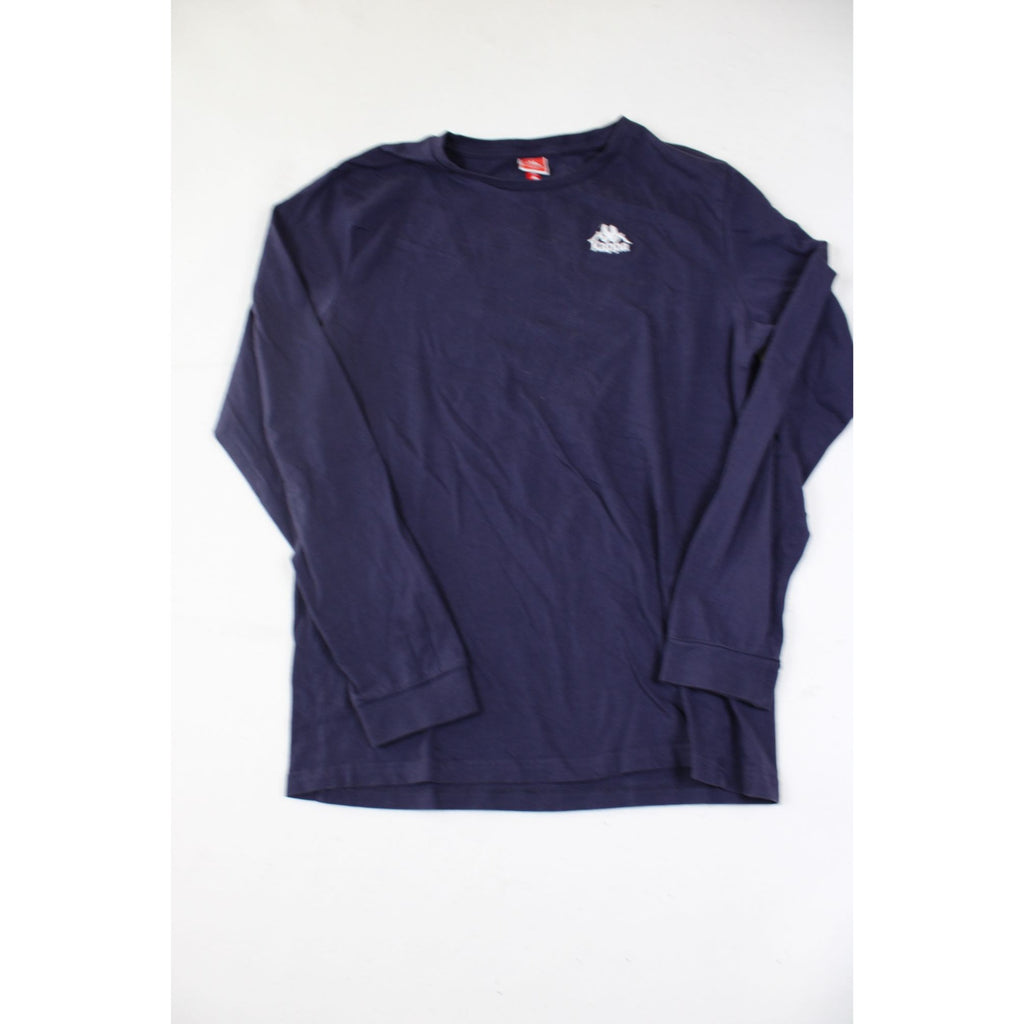 Kappa Navy Blue Long-Sleeve Shirt Large With Logo On Front & Back