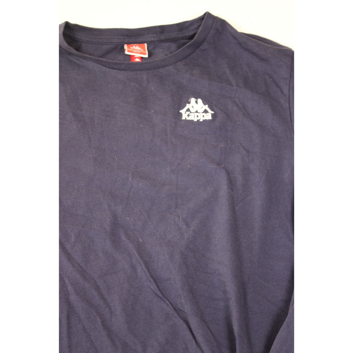 Kappa Navy Blue Long-Sleeve Shirt Large With Logo On Front & Back