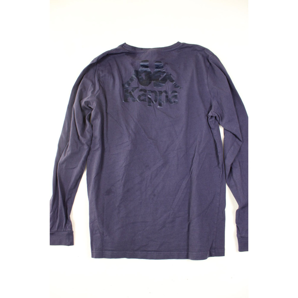 Kappa Navy Blue Long-Sleeve Shirt Large With Logo On Front & Back