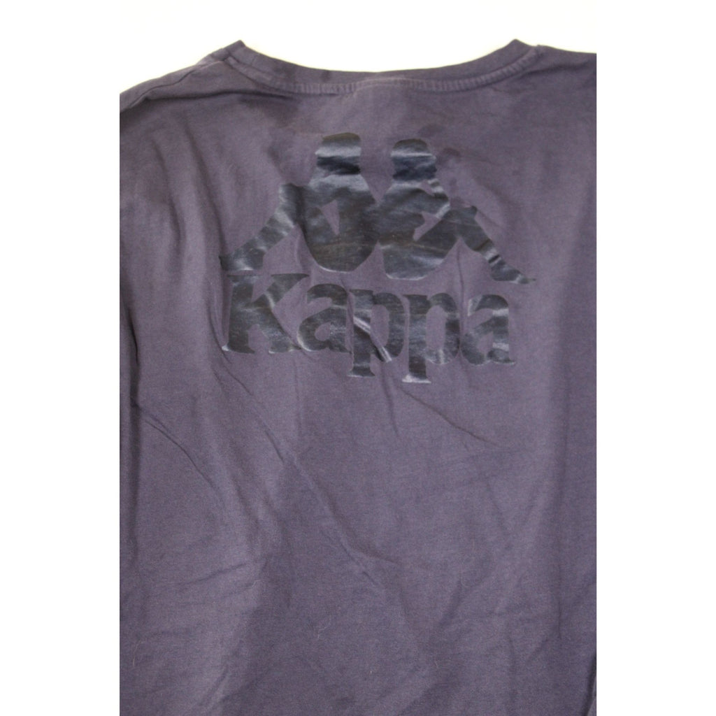 Kappa Navy Blue Long-Sleeve Shirt Large With Logo On Front & Back