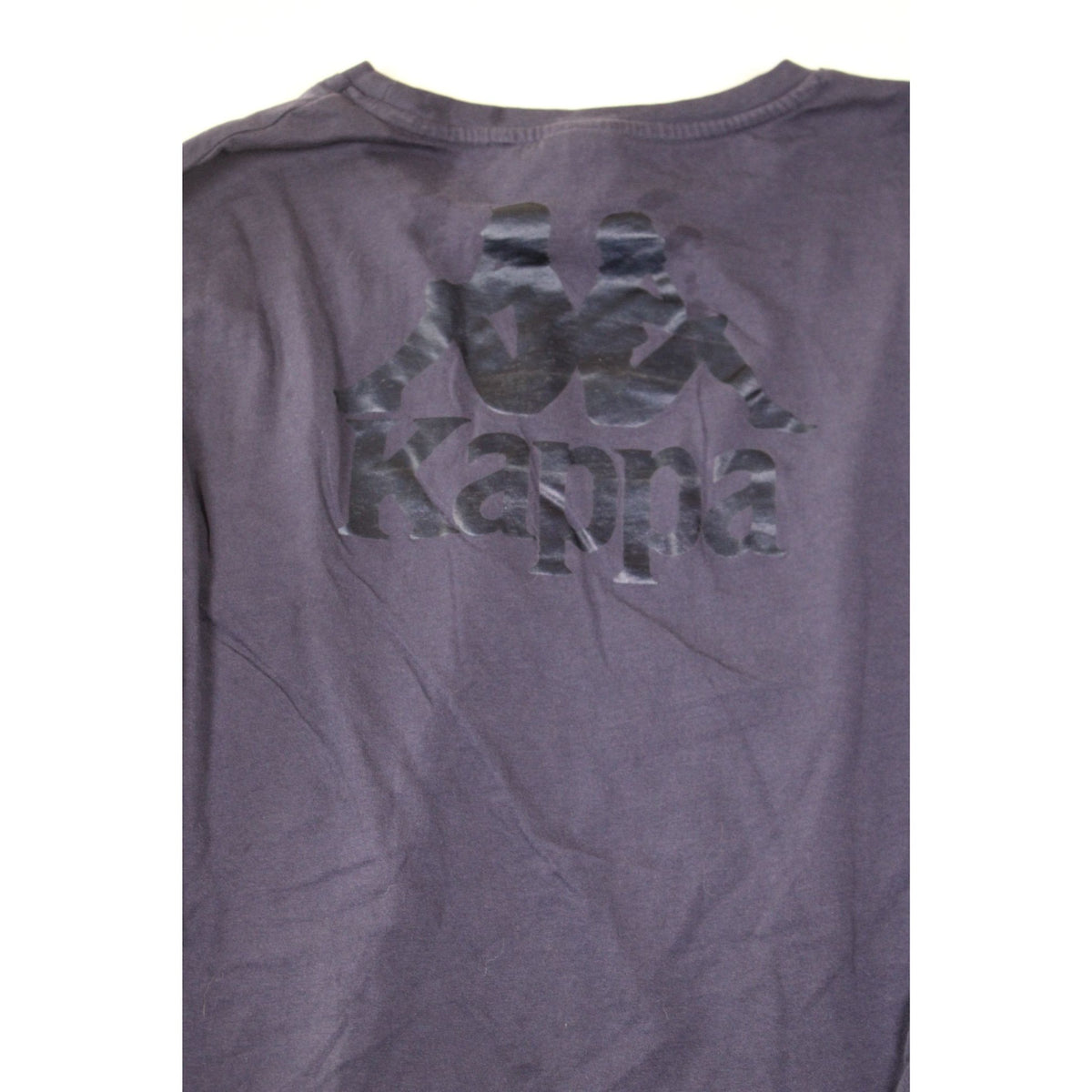Kappa Navy Blue Long-Sleeve Shirt Large With Logo On Front & Back