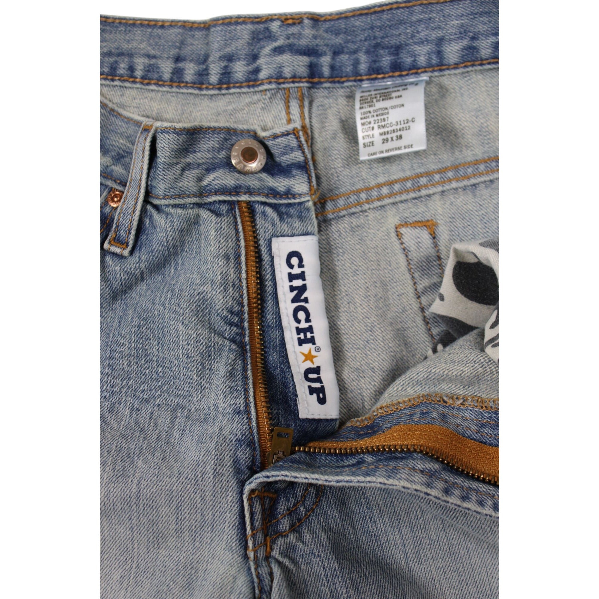 Cinch Mens Blue Denim Relaxed Fit Jeans Size 29x38