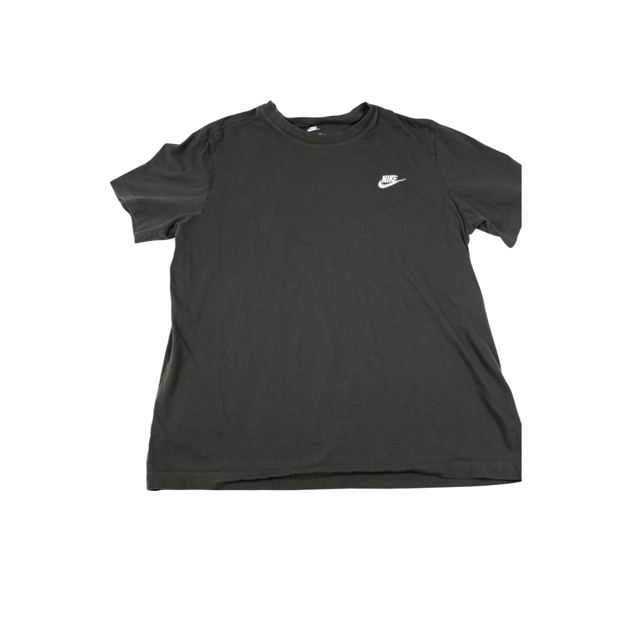 Nike Womens Hunter Green Logo Tee Shirt Casual Cotton Short Sleeve L