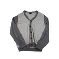 Brooks Brothers 346 Cotton Cashmere Contrast Gray Cardigan Sweater L