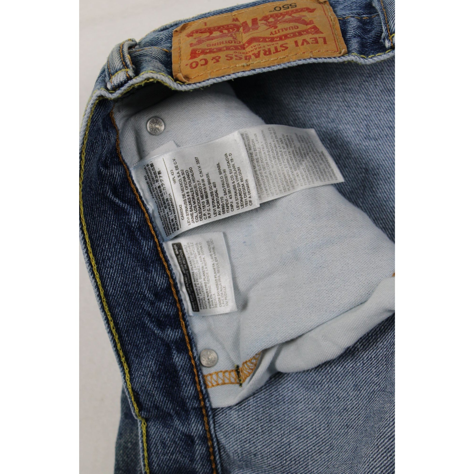 Levi's 550 Relaxed Fit Jeans — Medium Stonewash, 42 × 36 Big & Tall