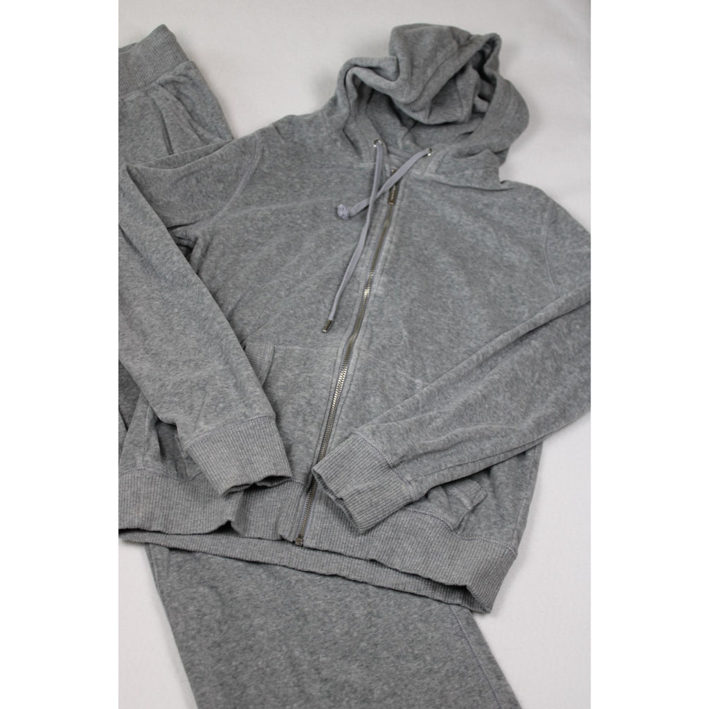 Michael Kors Gray Hoodie & Sweatpants Set Medium Cotton Blend Loungewear