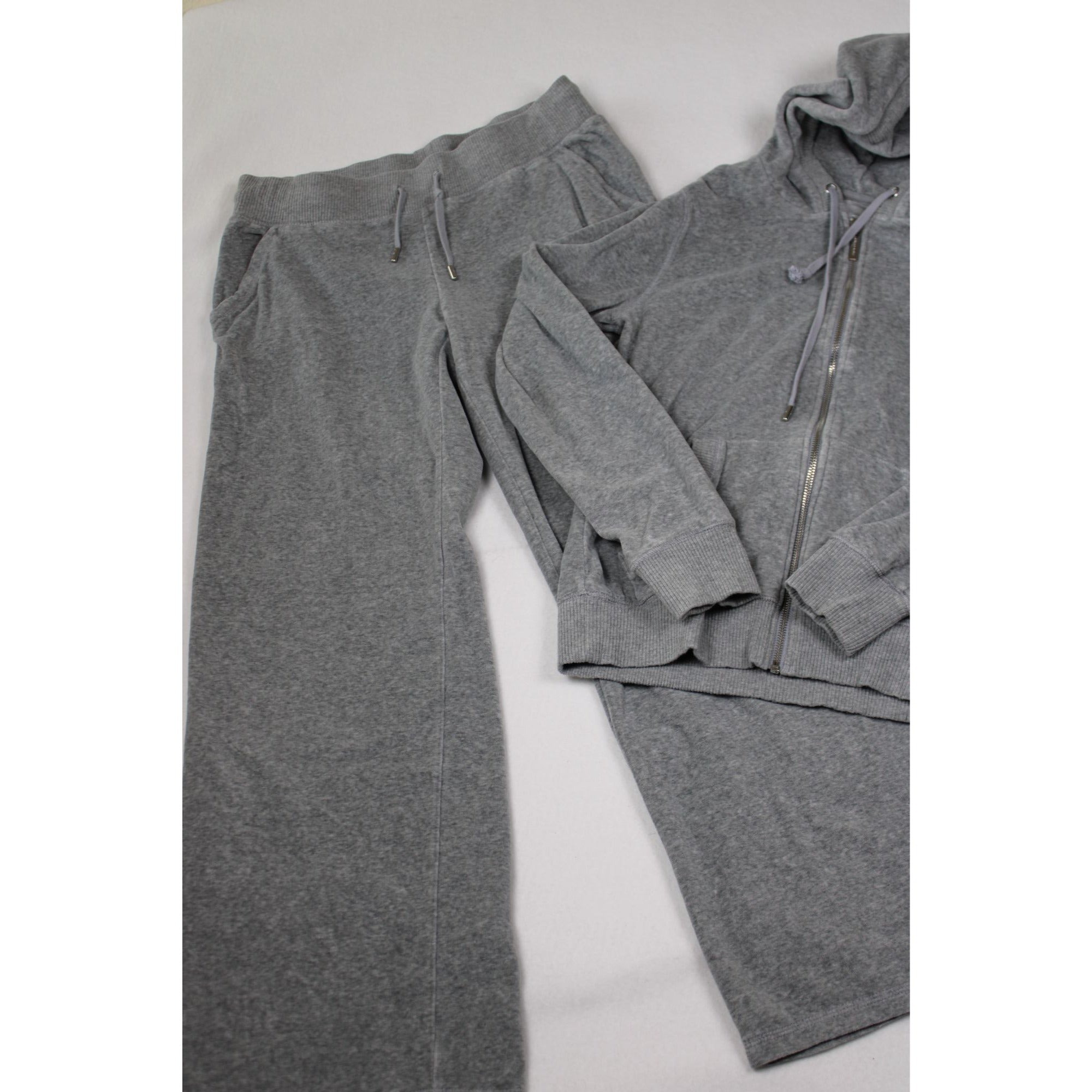Michael Kors Gray Hoodie & Sweatpants Set Medium Cotton Blend Loungewear