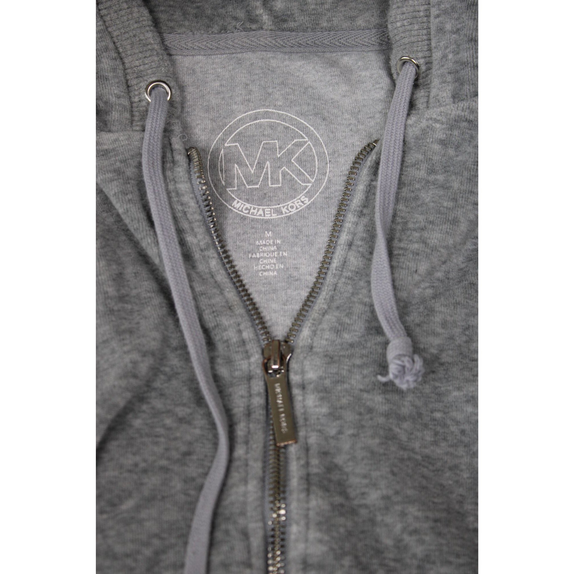Michael Kors Gray Hoodie & Sweatpants Set Medium Cotton Blend Loungewear