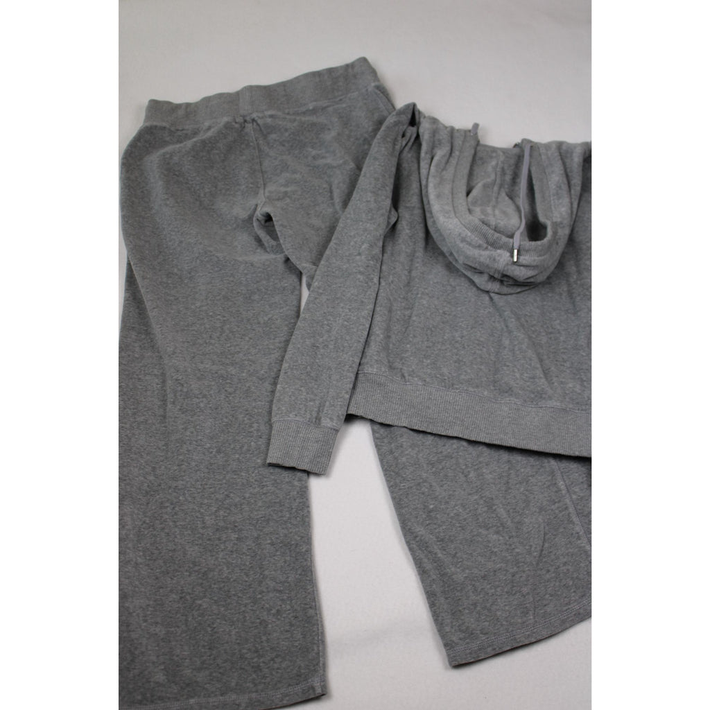 Michael Kors Gray Hoodie & Sweatpants Set Medium Cotton Blend Loungewear