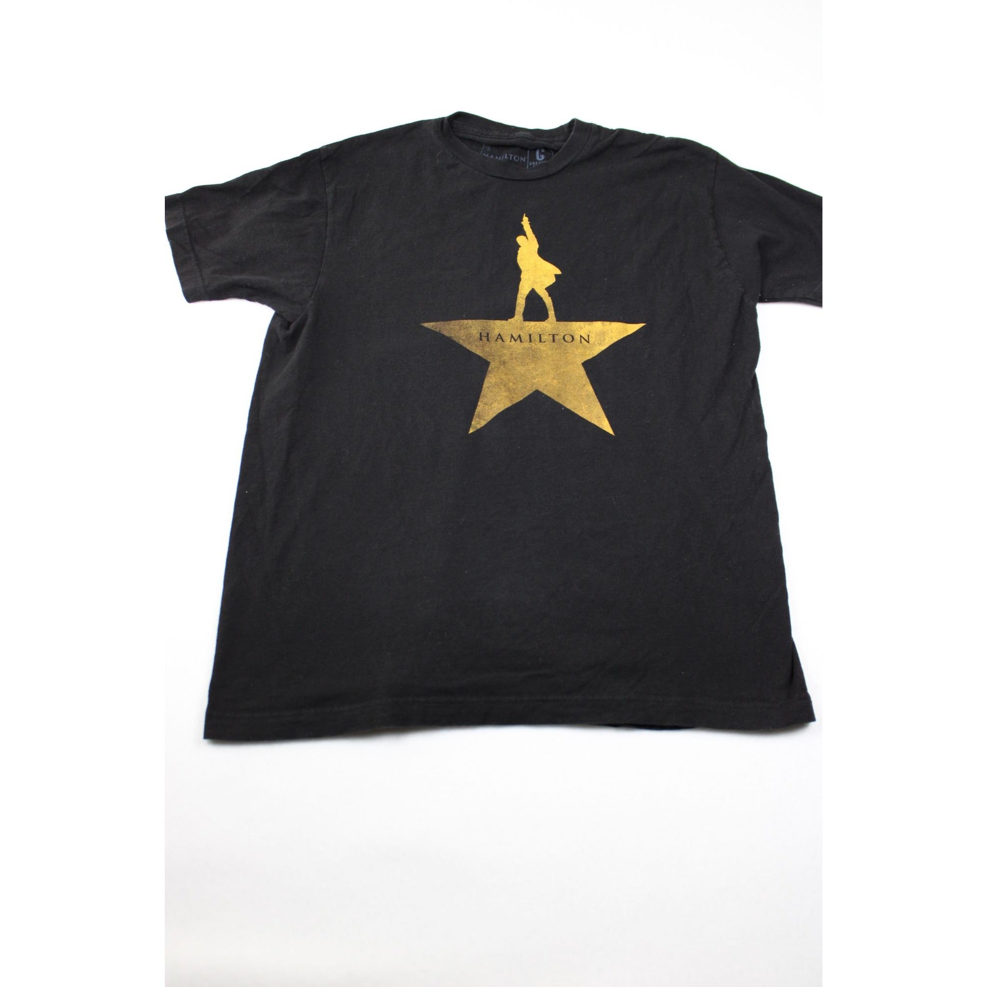 Hamilton Black T-Shirt With Gold Star Logo Mens Size L