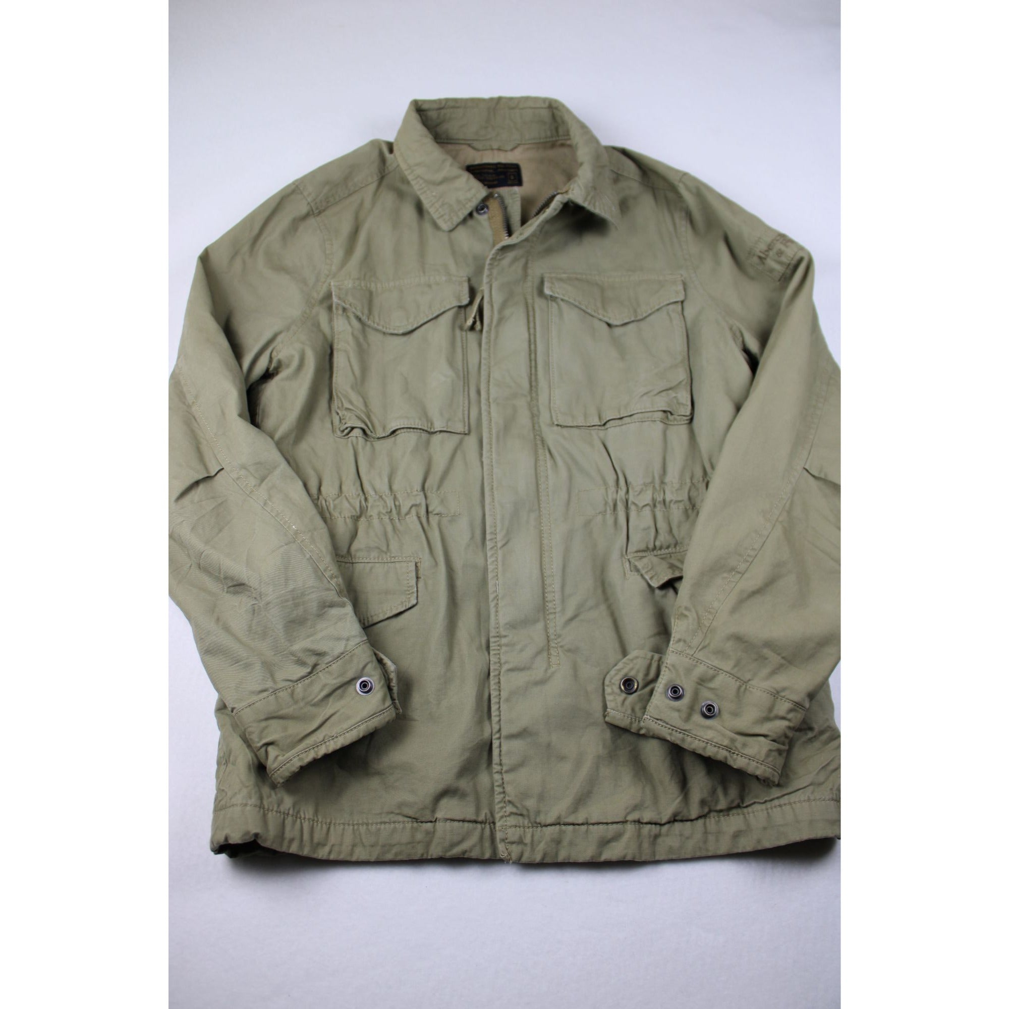 Abercrombie & Fitch M-65 Military Field Jacket — Men's S, Olive