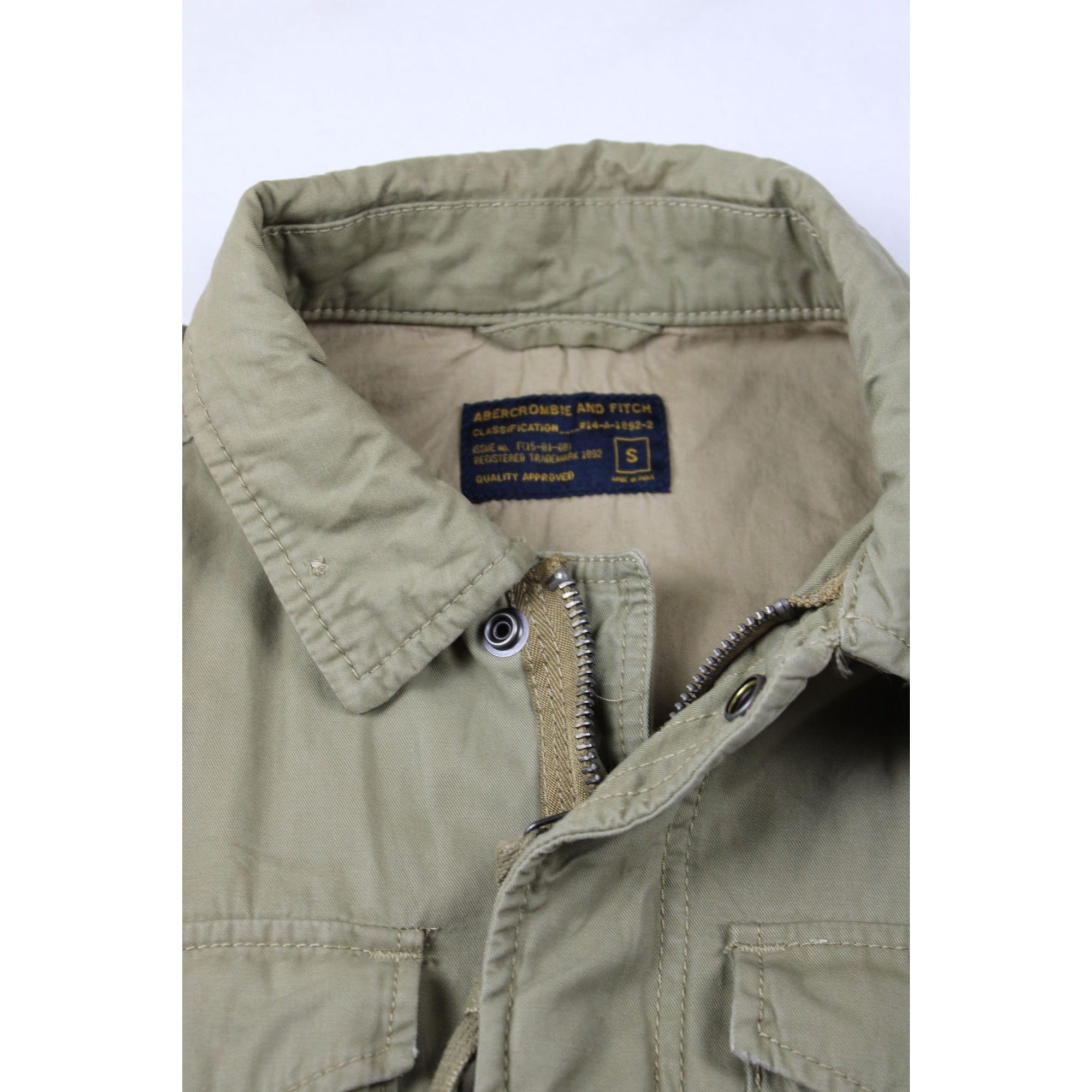 Abercrombie & Fitch M-65 Military Field Jacket — Men's S, Olive