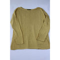 Banana Republic Yellow Knit Sweater Womens M Lightweight Pullover Ribbed Hem Long Sleeve