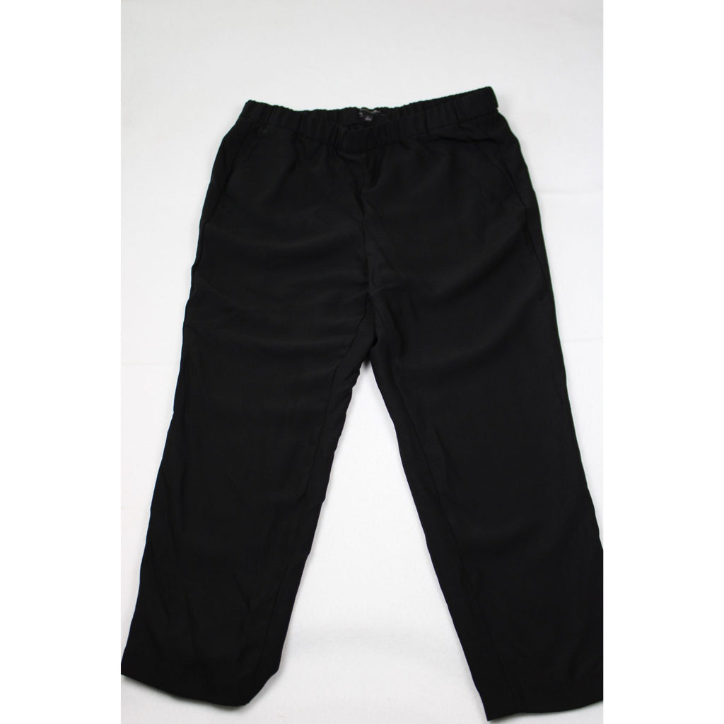 Banana Republic Womens Black Elastic Waist Relaxed Fit Pants Size L
