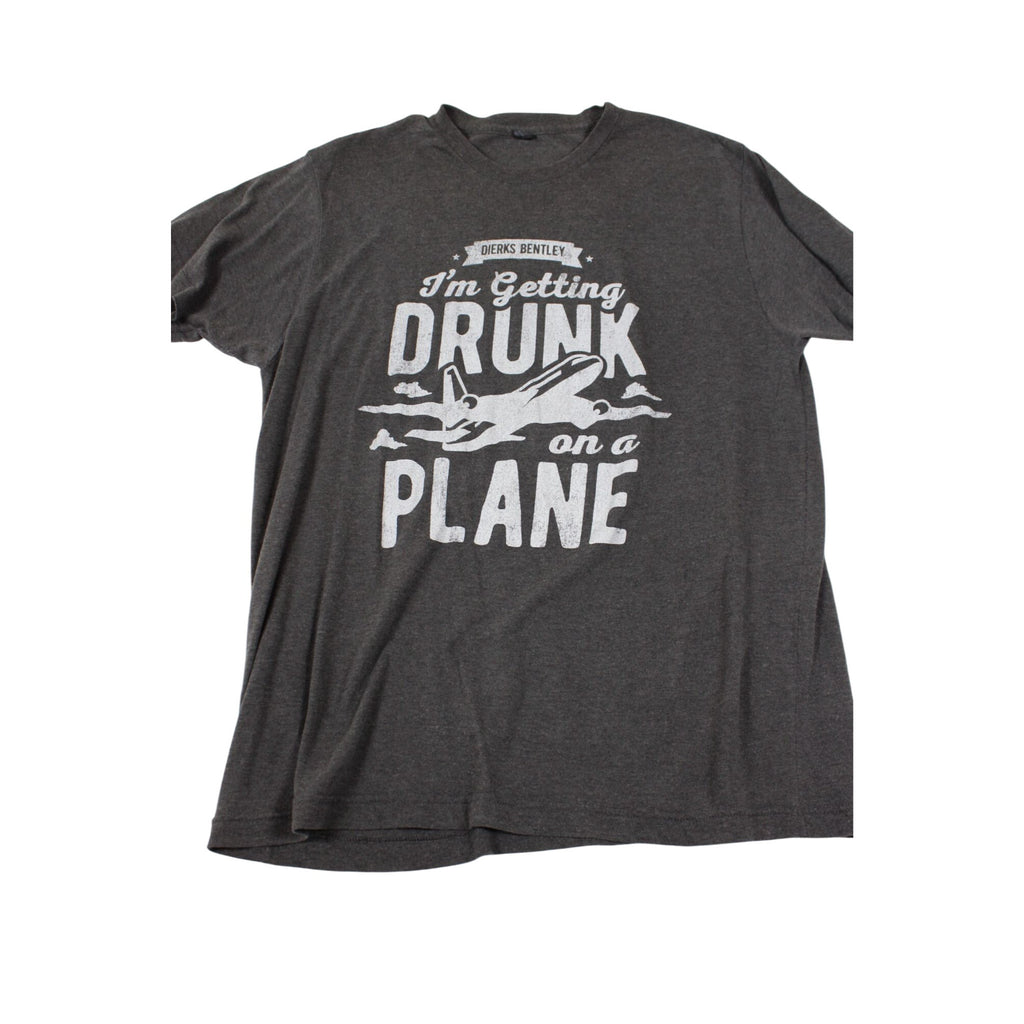 Dierks Bentley Im Getting Drunk On A Plane Graphic Unisex T-Shirt Gray