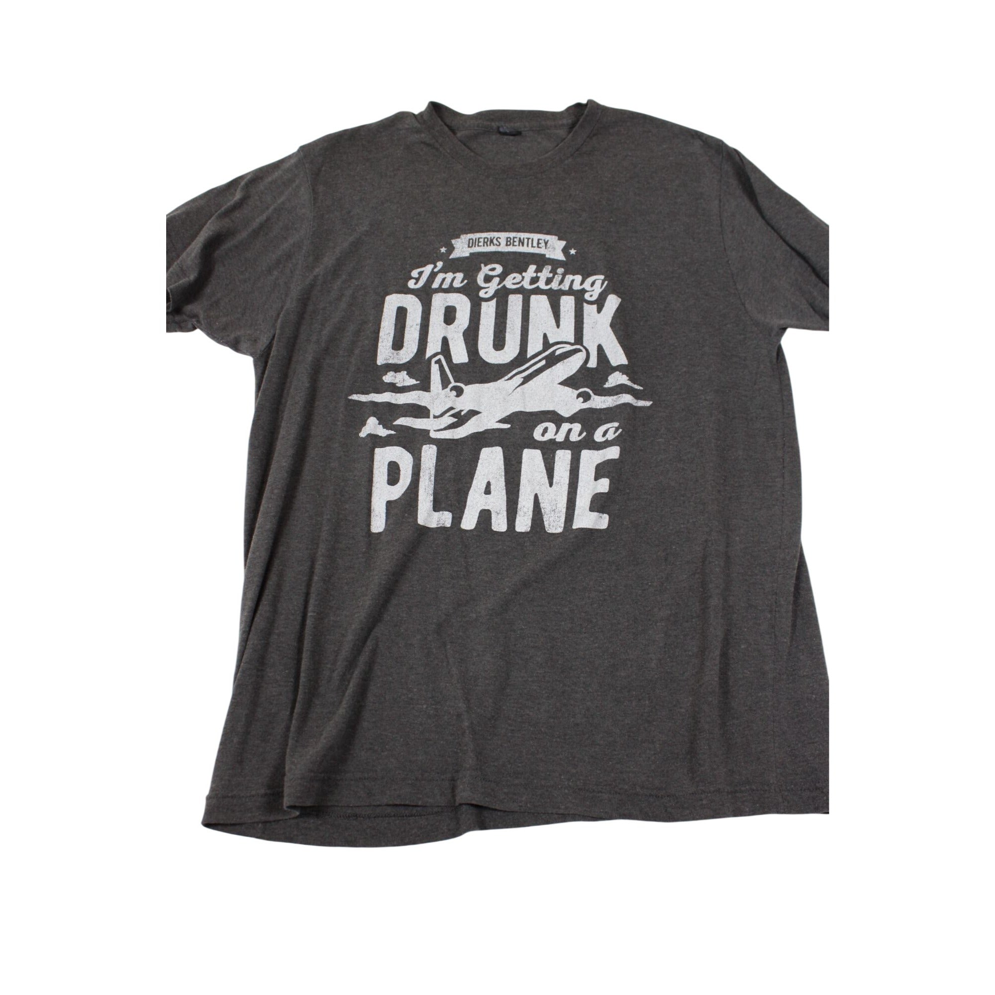 Dierks Bentley Im Getting Drunk On A Plane Graphic Unisex T-Shirt Gray