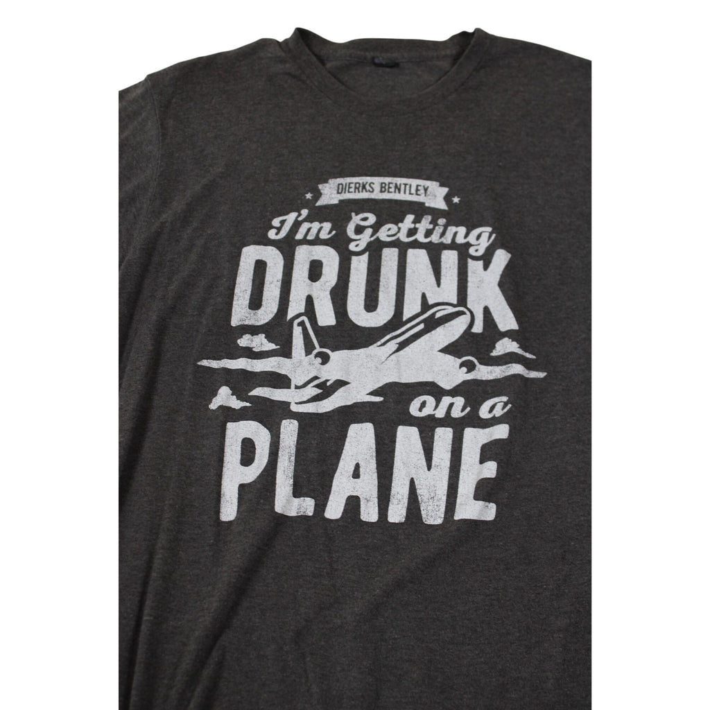 Dierks Bentley Im Getting Drunk On A Plane Graphic Unisex T-Shirt Gray