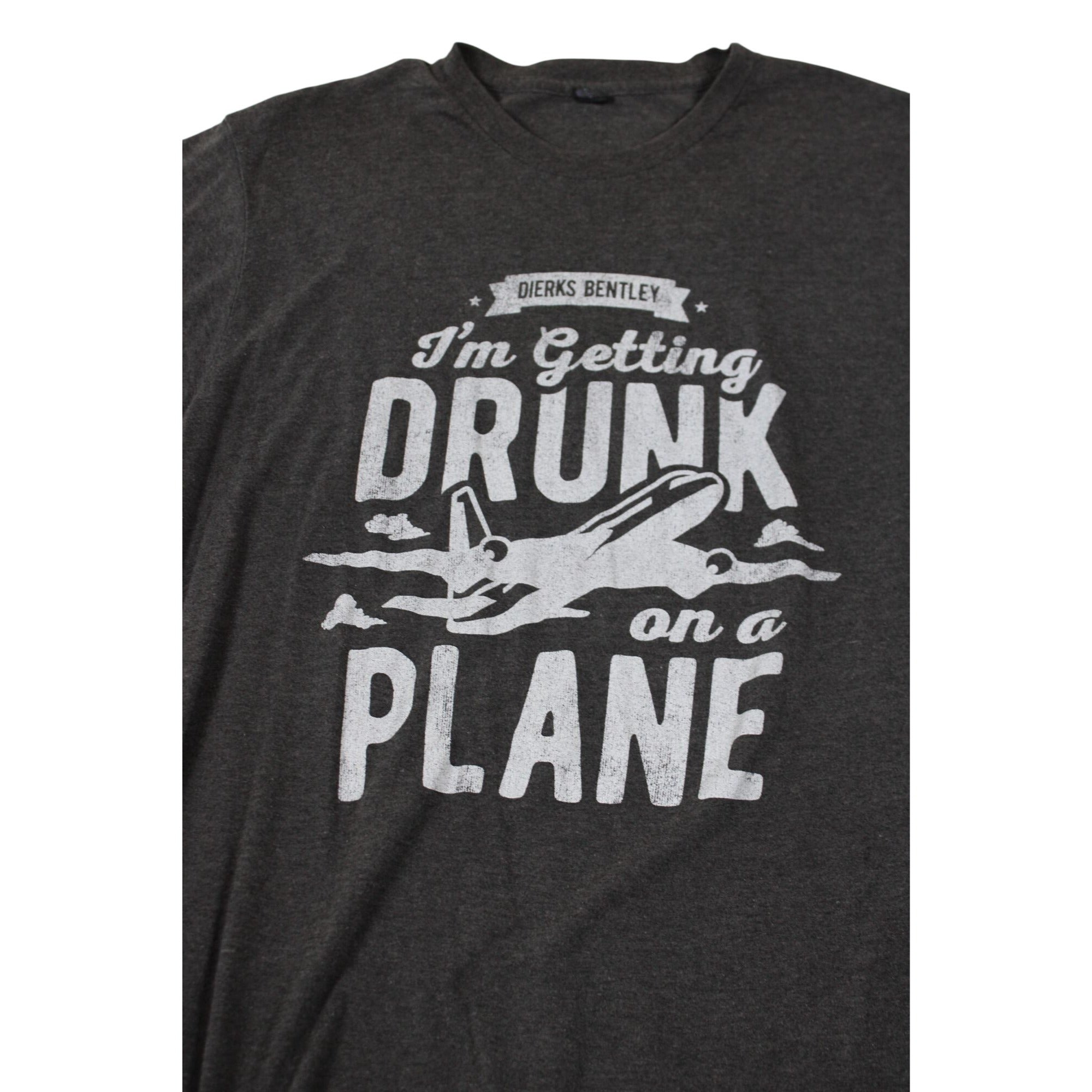 Dierks Bentley Im Getting Drunk On A Plane Graphic Unisex T-Shirt Gray