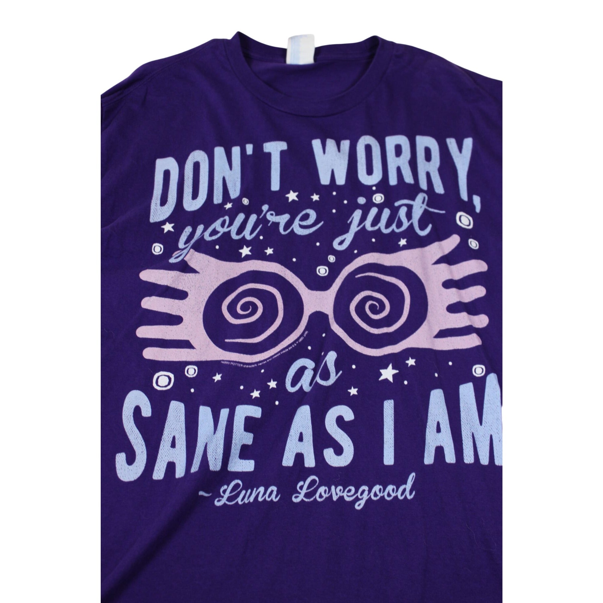Harry Potter Luna Lovegood Purple Graphic Tee XL