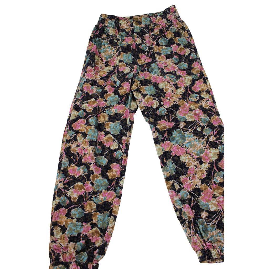 Anthropologie Floral Corduroy Jogger Pants XS