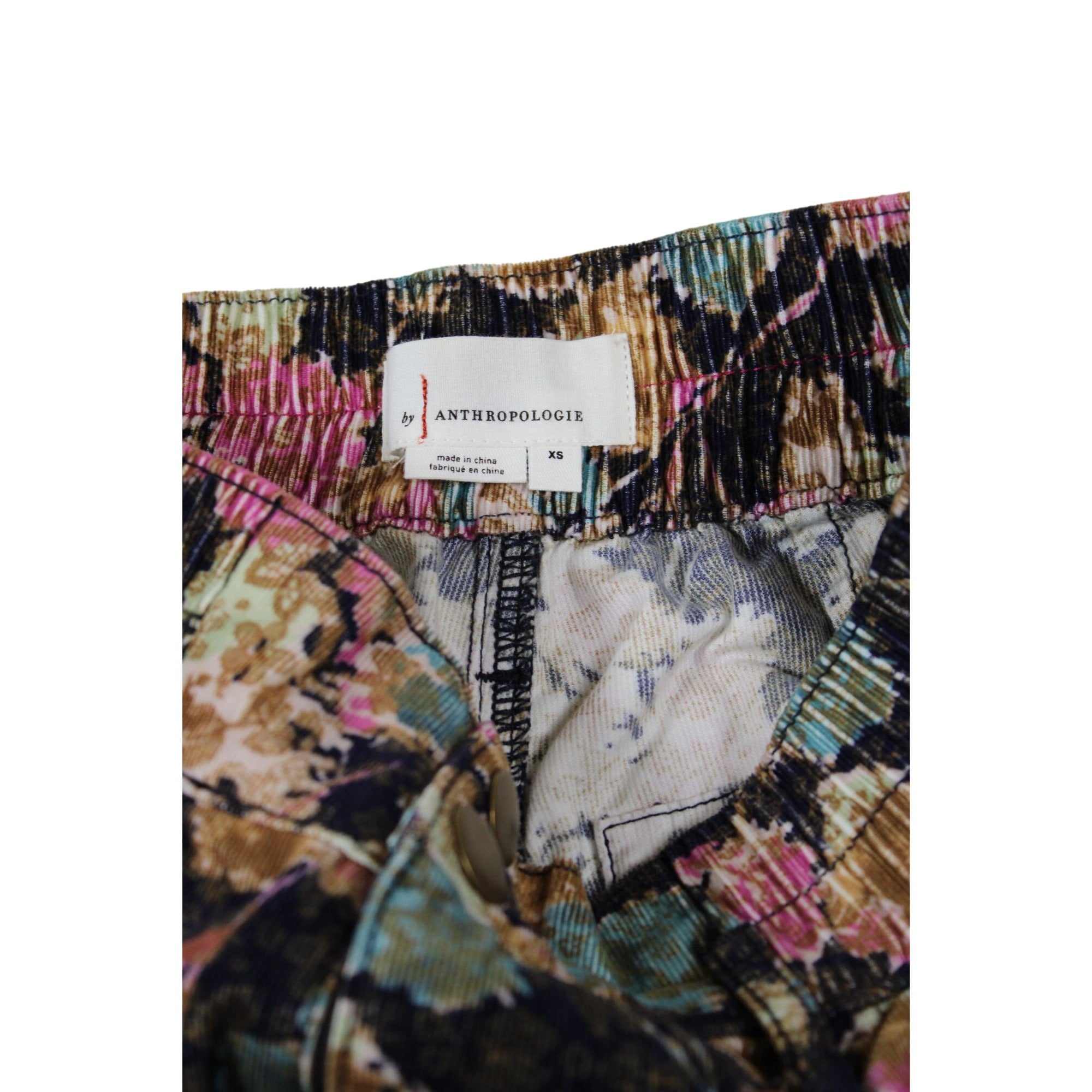 Anthropologie Floral Corduroy Jogger Pants XS